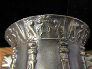VINTAGE BRASS CAST METAL SERPENT MORTAR WITH PESTLE